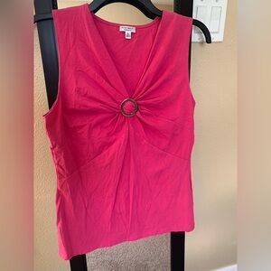 Nine West Pink Ring Detail Tank Top